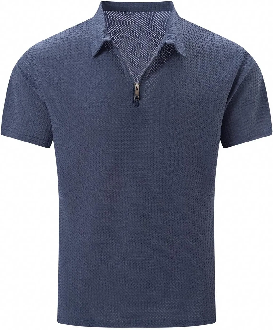 Men Polo Shirts Short Sleeve,Collared Dress Shirt Slim Fit Formal Breathable Trendy Lightweight for Workout Casual Golf Shirt