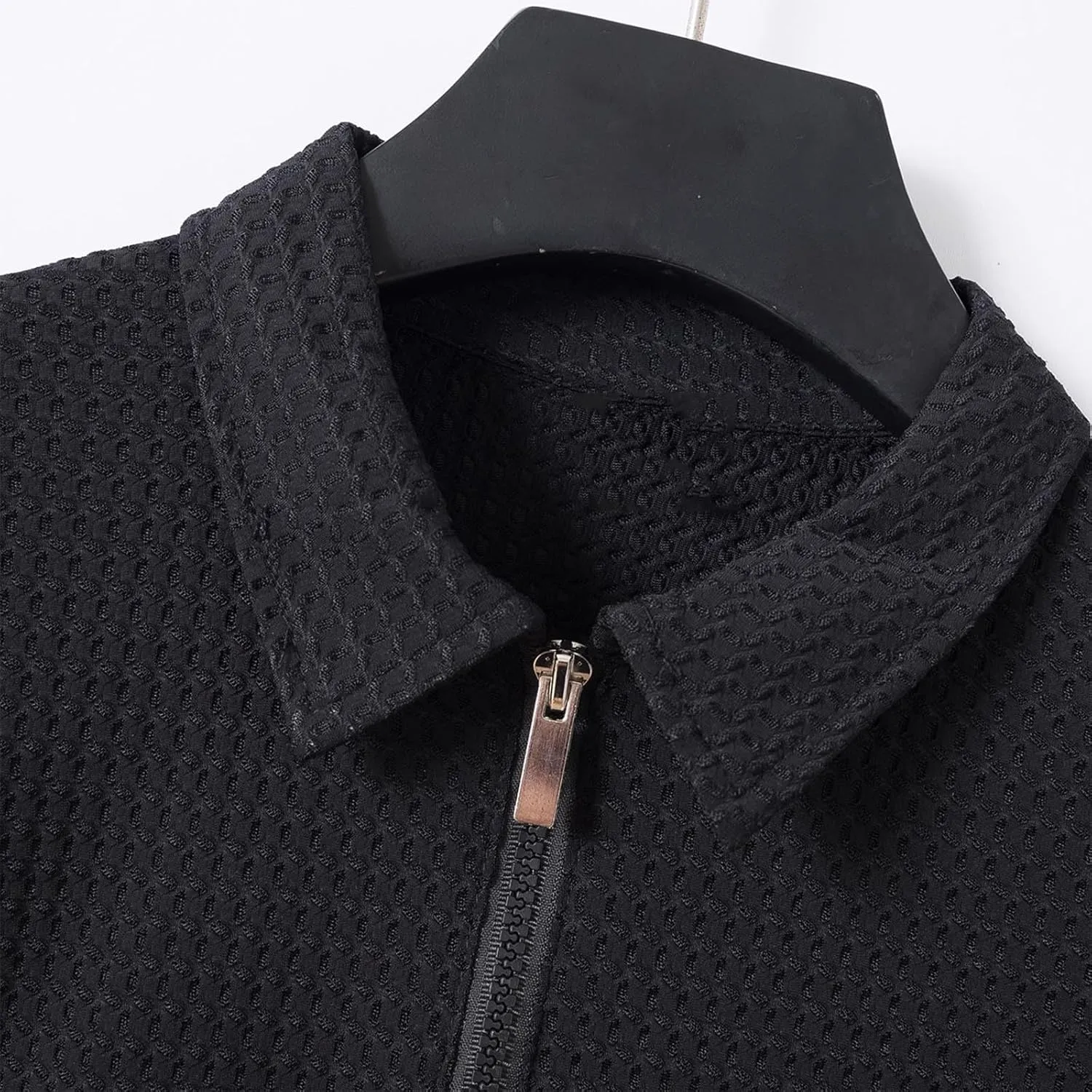 Men Polo Shirts Short Sleeve,Collared Dress Shirt Slim Fit Formal Breathable Trendy Lightweight for Workout Casual Golf Shirt