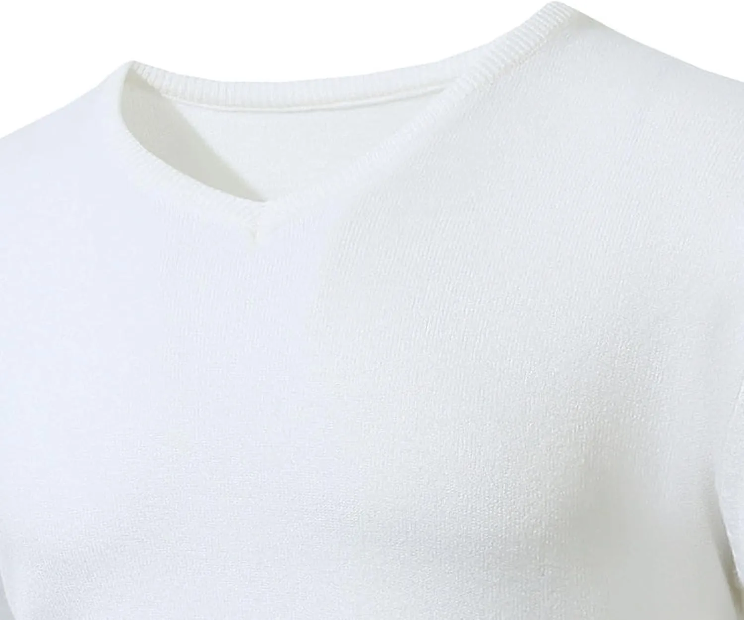Men V Neck Sweaters Shirt Slim Knitted Long Sleeve Solid Undershirt Tops Trendy Lightweight Casual Pullover Knitwear