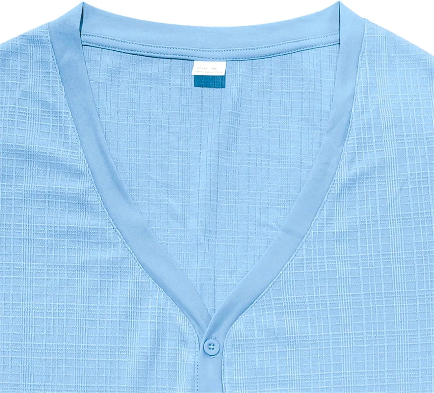 Men Viscose Pajama Top Button Up for Sleep, or Casual V Neck Short Sleeve, Breathable Summer Cardigan Style
