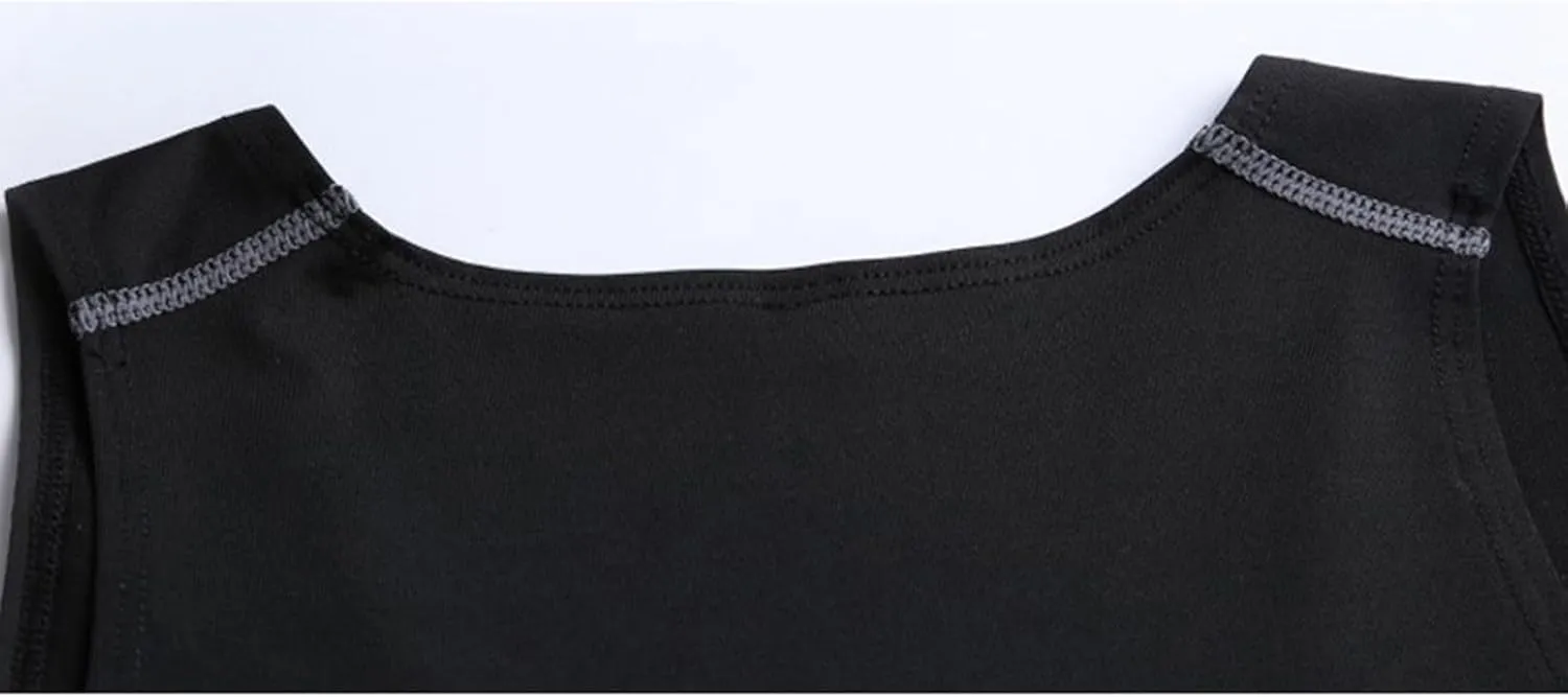 Men's Athletic Compression Shirts Bodybuilding Sleeveless Gym Workout Tank Top Dry Fit Sports Base Layer Vests Shaper