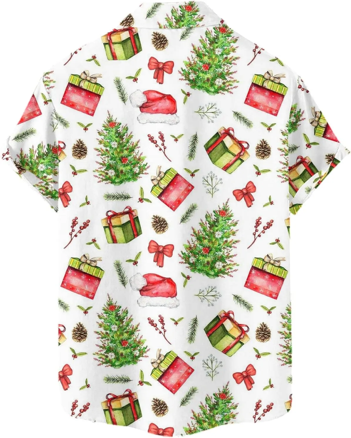 Mens Bowling Shirts 2024, Mens Button Down Christmas Shirt Short Sleeve Funny Santa Claus Print Holiday Top