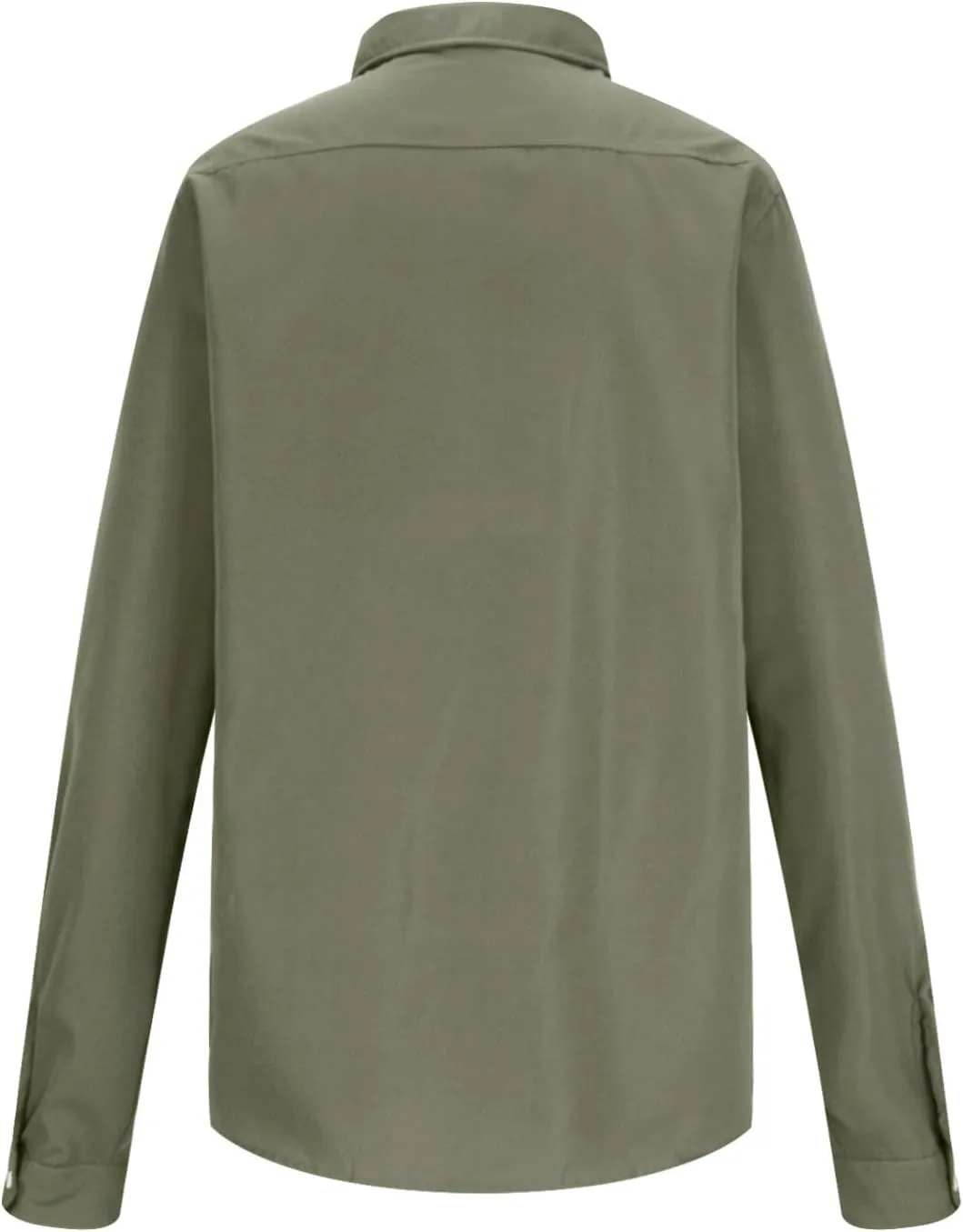 Men's Button Down Long Sleeve T Shirt Collared Fall Fashion Shirts Loose Casual Tops with Pockets