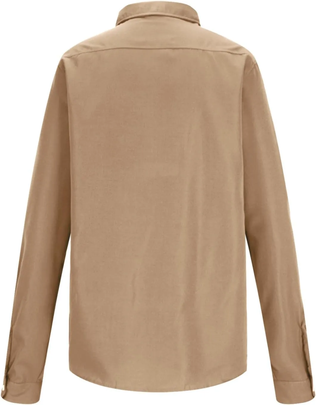 Men's Button Down Long Sleeve T Shirt Collared Fall Fashion Shirts Loose Casual Tops with Pockets