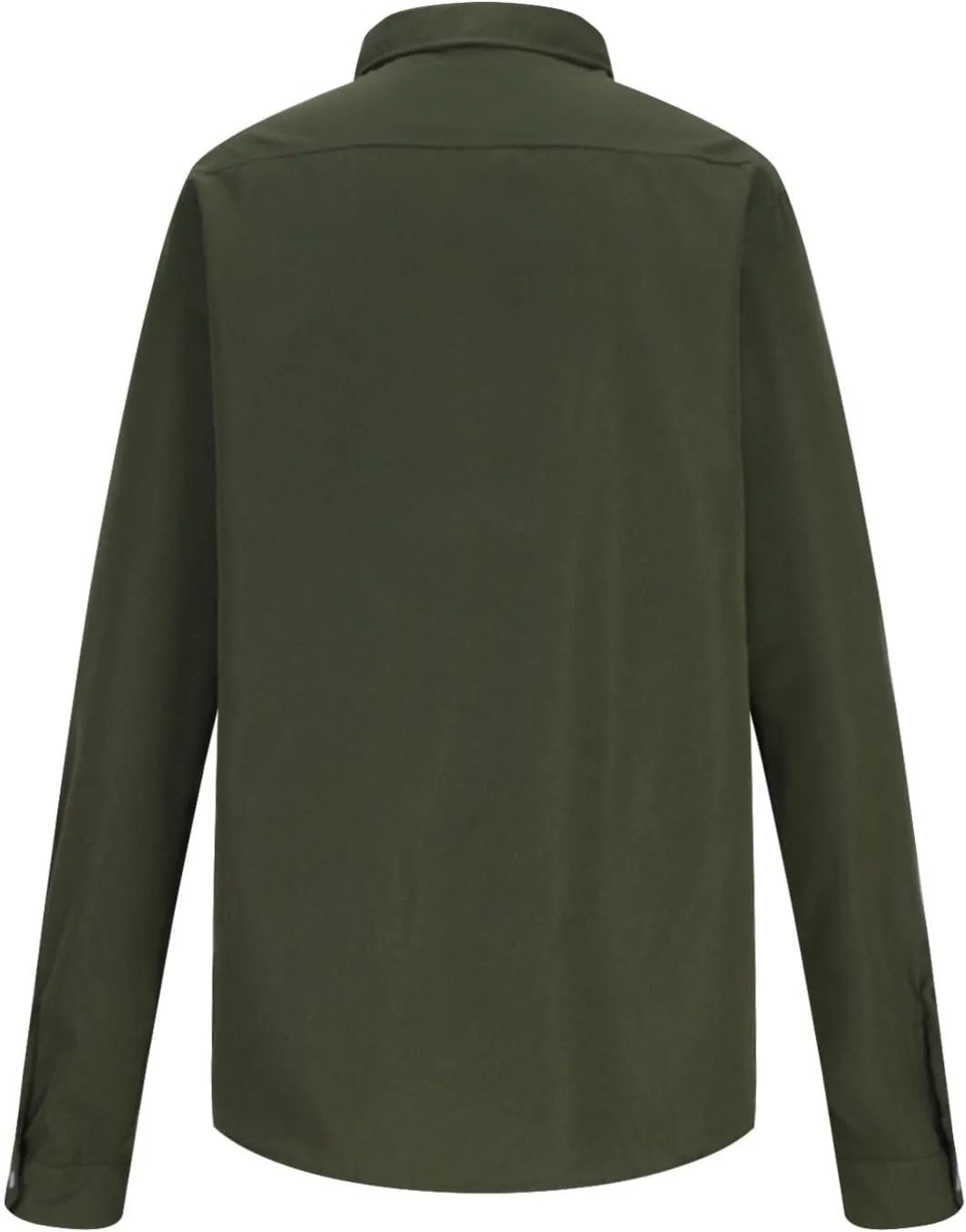 Men's Button Down Long Sleeve T Shirt Collared Fall Fashion Shirts Loose Casual Tops with Pockets