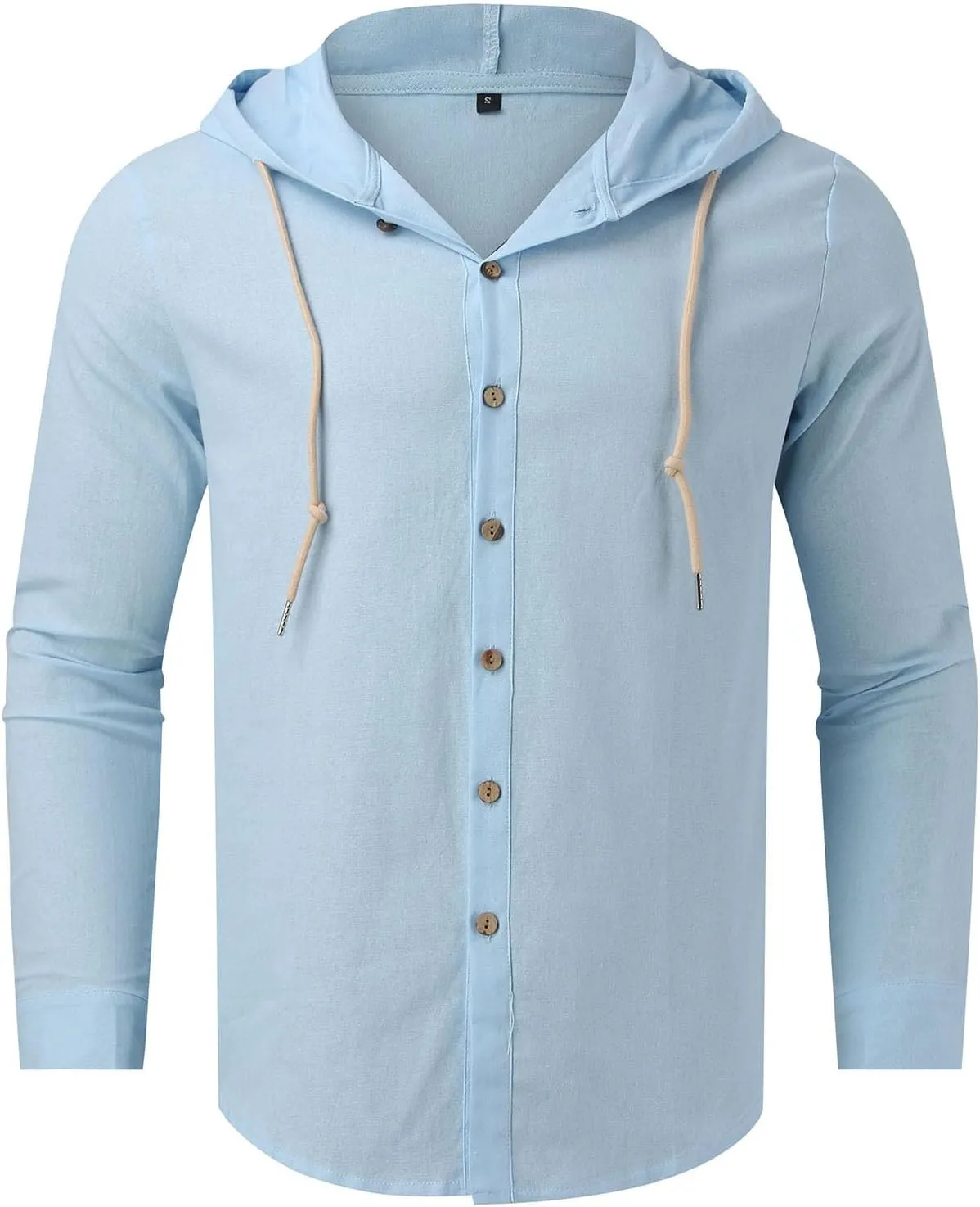 Men's Casual Button Cardigan Long Sleeve Stylish Hoodies Button Down Shirt Henley Shirt Breathable Sweatshirt