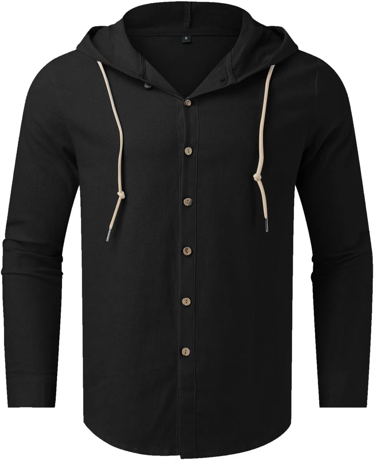 Men's Casual Button Cardigan Long Sleeve Stylish Hoodies Button Down Shirt Henley Shirt Breathable Sweatshirt