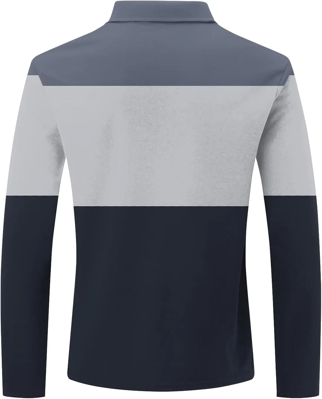 Men's Casual Colour Block Polo Shirts Striped Printed Long Sleeve Tops Zipper Lapel T-Shirt Shirt Fall Shirts