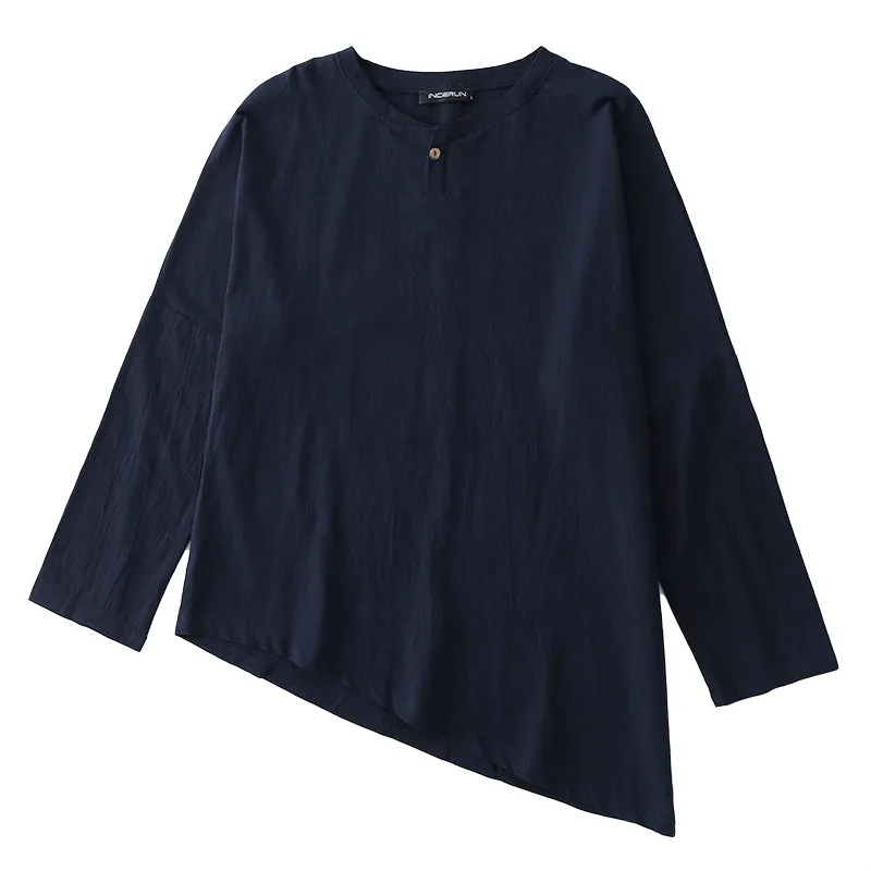 Men's Casual Cotton Linen Shirt | Plus Size