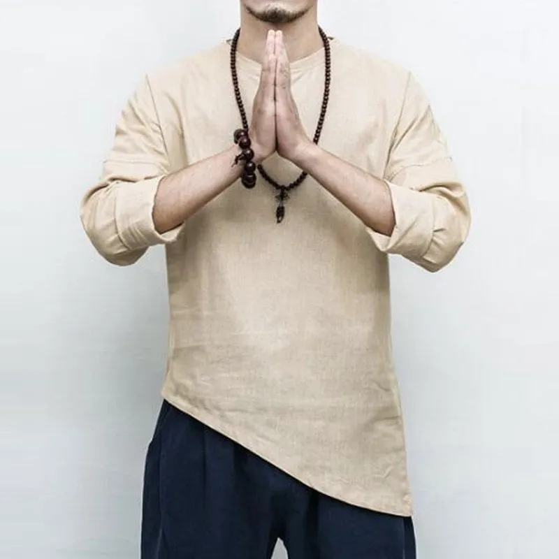 Men's Casual Cotton Linen Shirt | Plus Size