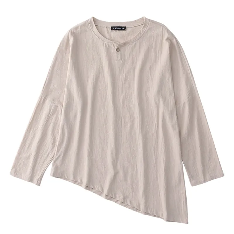 Men's Casual Cotton Linen Shirt | Plus Size