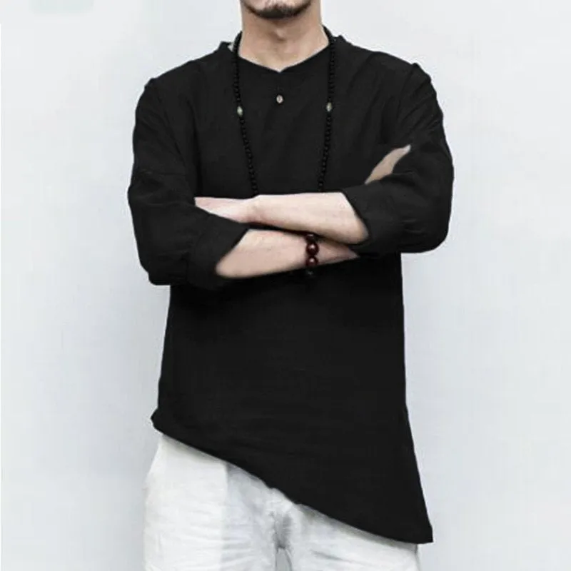Men's Casual Cotton Linen Shirt | Plus Size