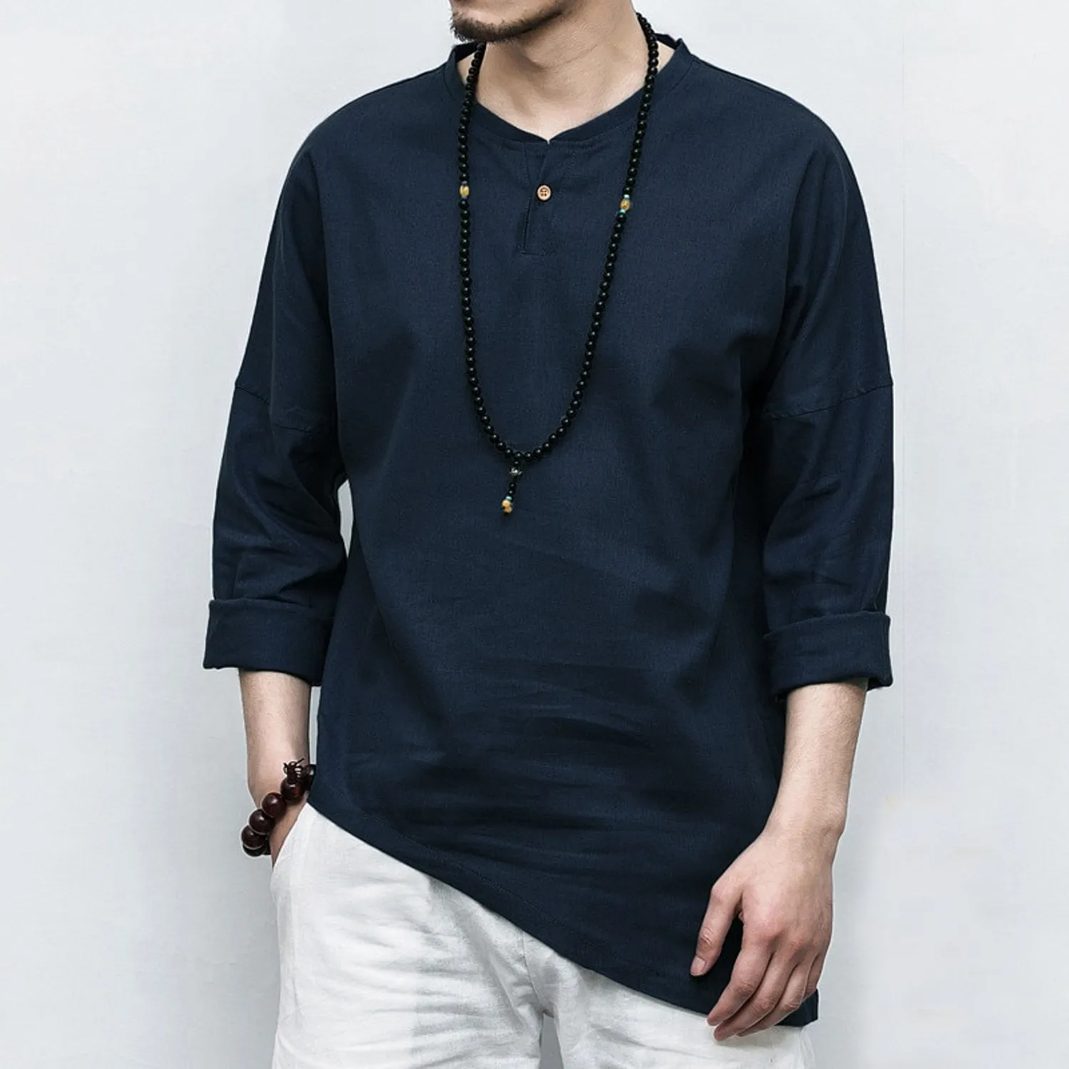 Men's Casual Cotton Linen Shirt | Plus Size