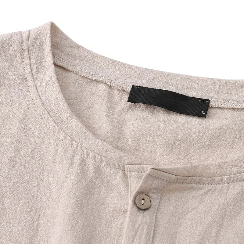 Men's Casual Cotton Linen Shirt | Plus Size
