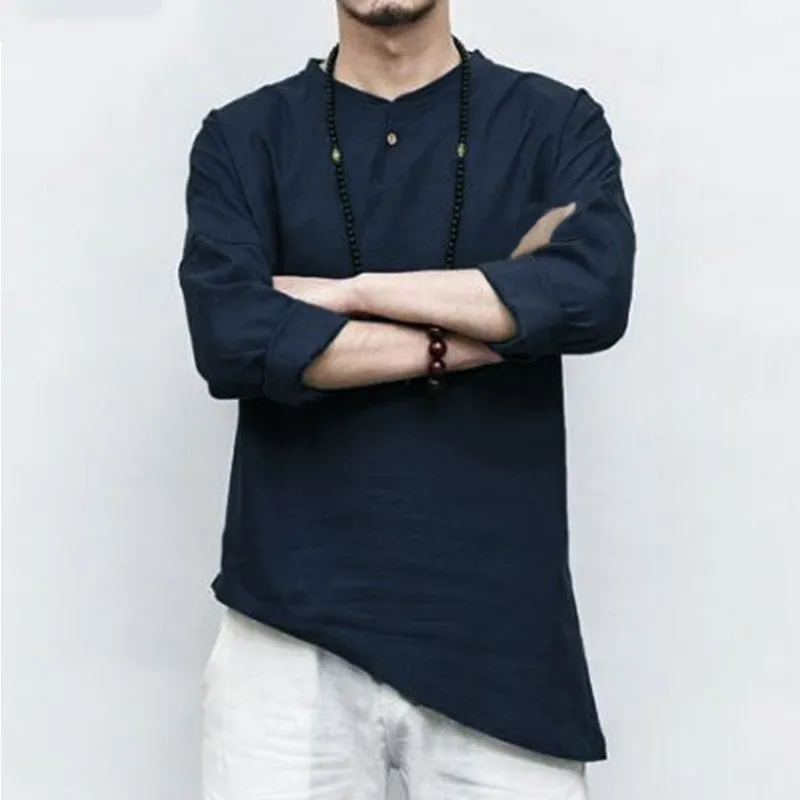 Men's Casual Cotton Linen Shirt | Plus Size