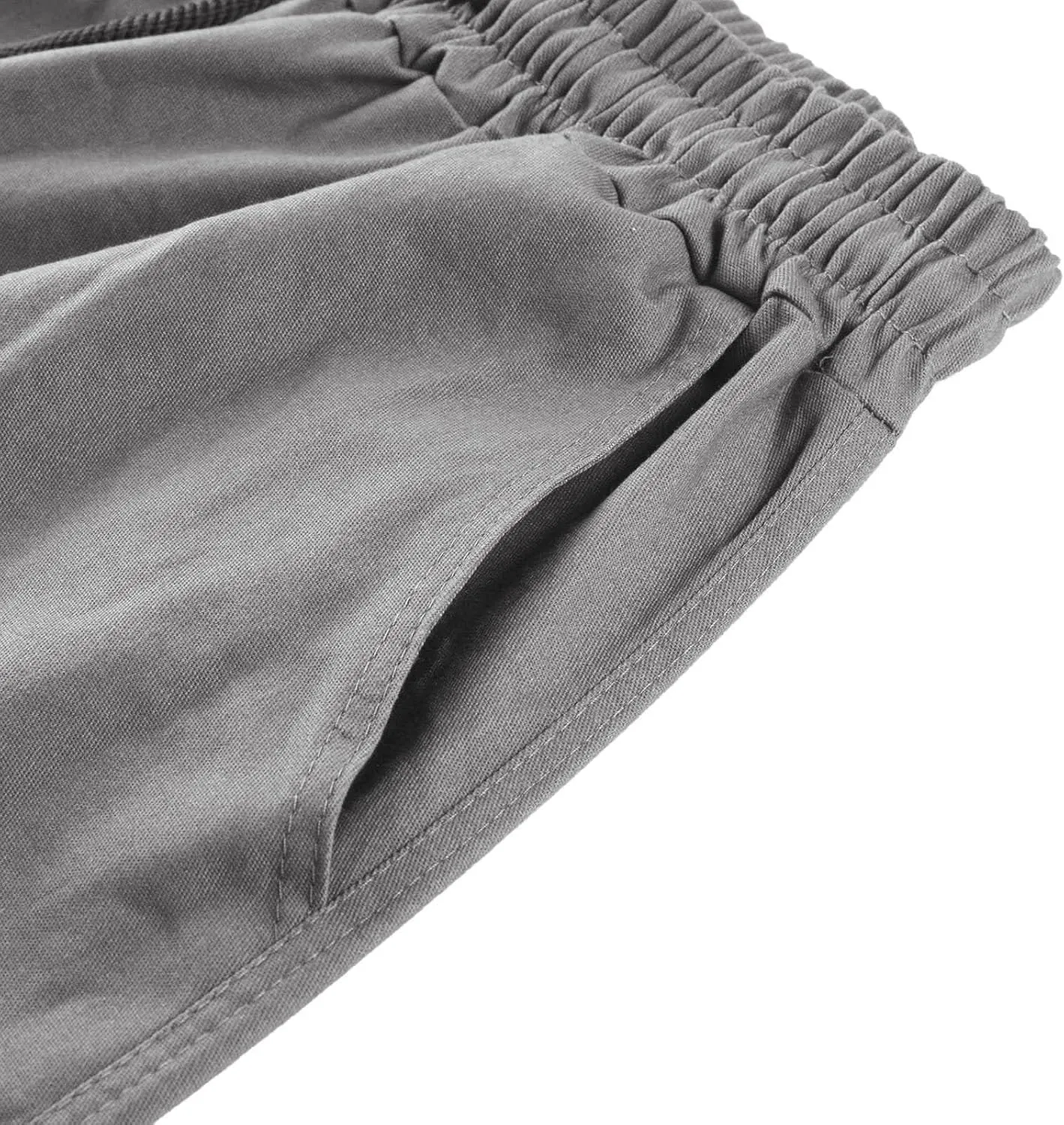 Mens Casual Joggers Pants Elastic Waist Drawstring Straight Leg Sweatpants Lightweight Casual Trousers with Pockets