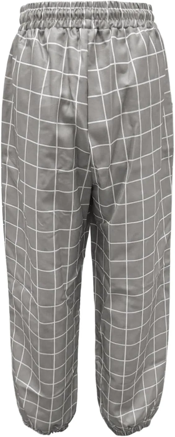 Men's Casual Plaid Pants Drawstring Stretch Dress Pants Slim Fit Skinny Chinos Tapered Business Casual Cinch Pants