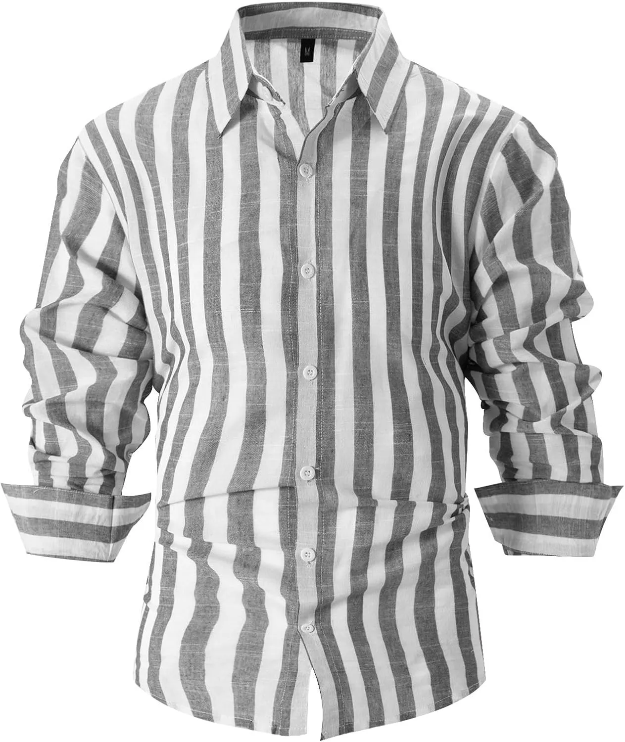 Mens Cotton Linen Henley Shirts Roll-up Long Sleeve Hip Hop Casual Quarter Button Summer Yoga Beach Vacation Tops