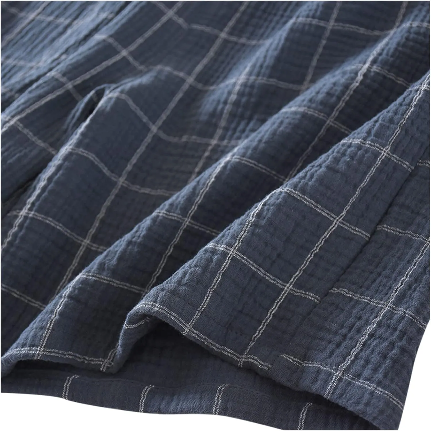 Men's Cotton Plaid Casual Shorts Sleepwear Shorts Pajama Bottom Lounge Short with Pockets Elastic Waist Sleep Shorts