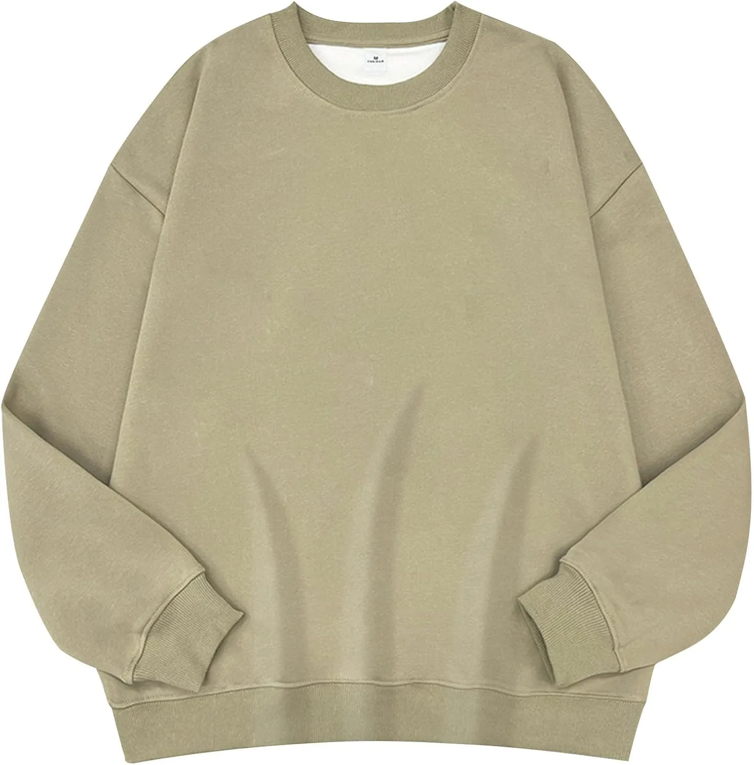 Mens Crewneck French Terry Sweatshirts Lightweight Casual Long Sleeve Pullover Basic Solid Workout Shirts Sweaters