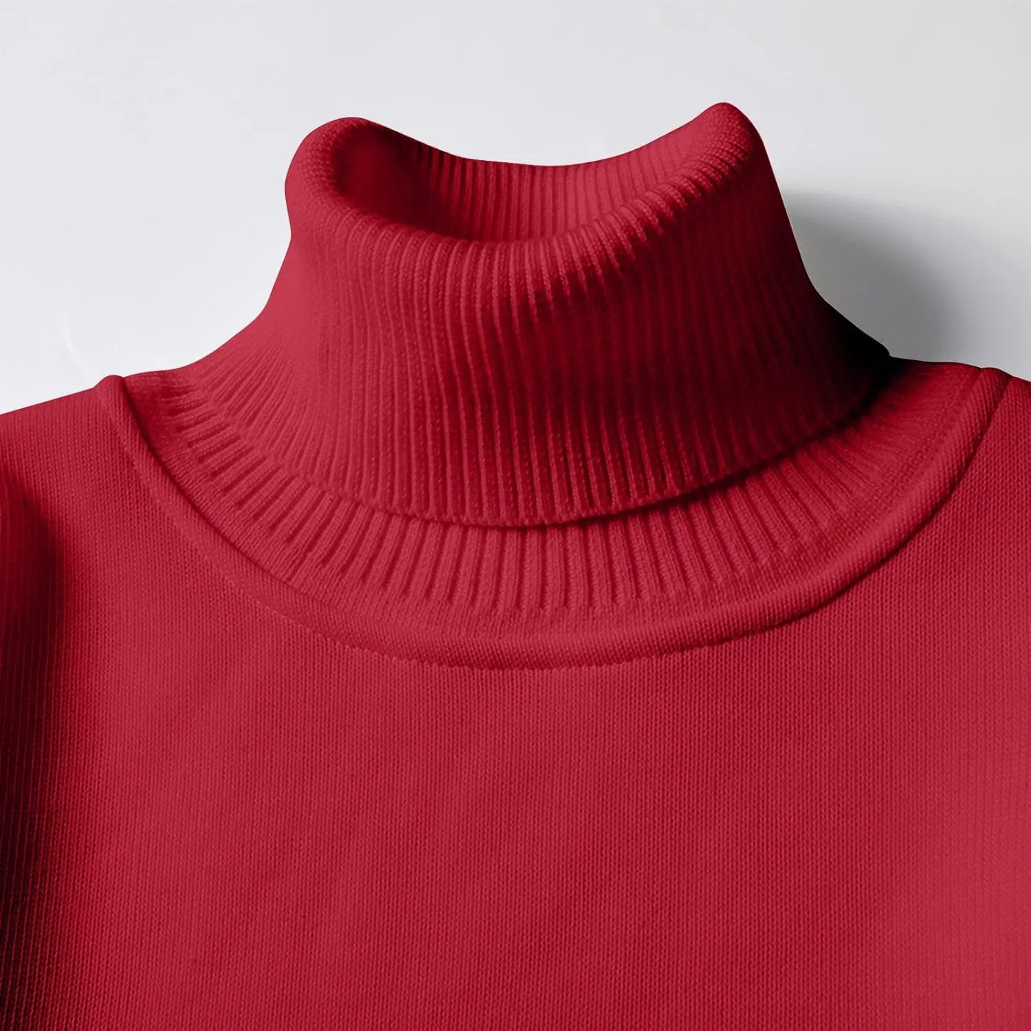 Men's Fleece Lined Thermal Turtleneck Sweater Oversized Long Sleeve Casual Pullover Jumper Tops Knitted Sweaters 2025