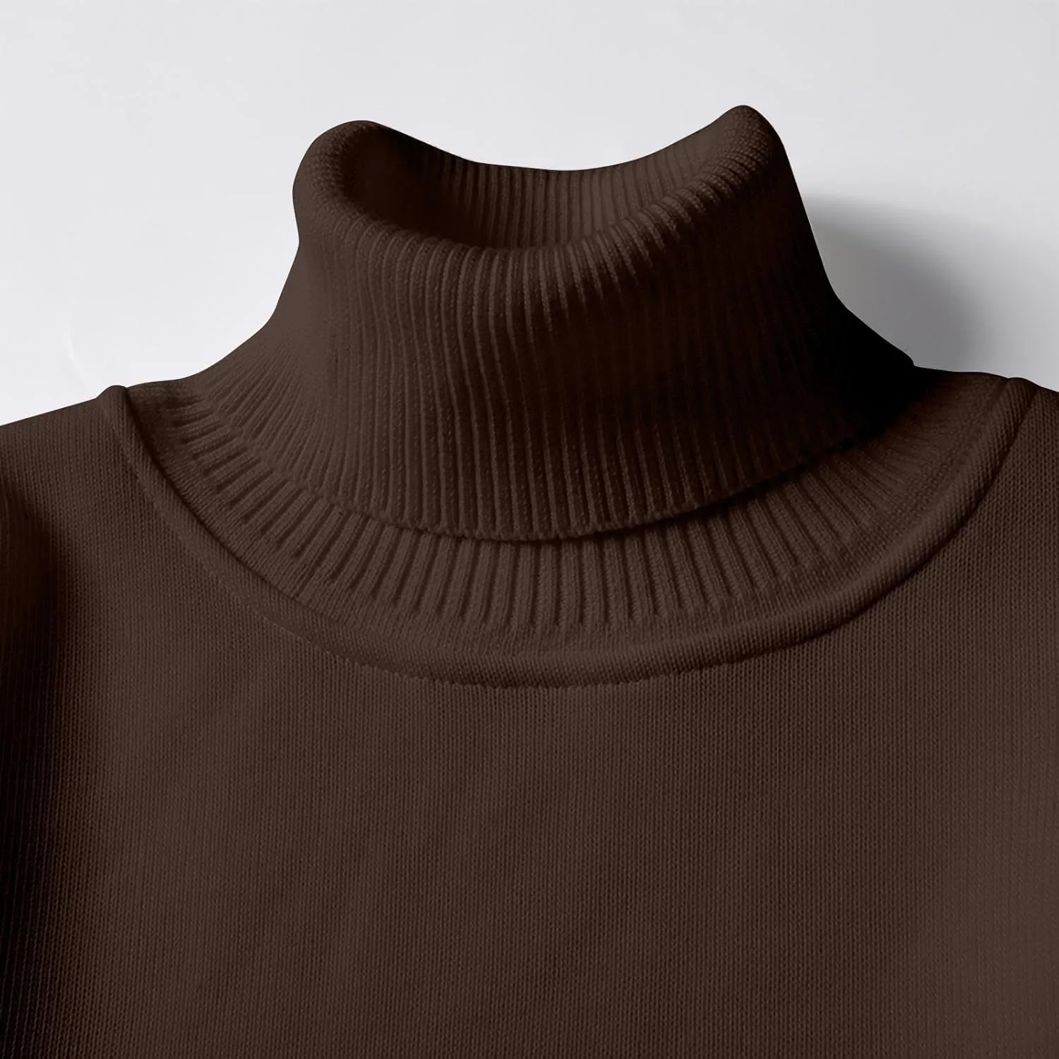 Men's Fleece Lined Thermal Turtleneck Sweater Oversized Long Sleeve Casual Pullover Jumper Tops Knitted Sweaters 2025