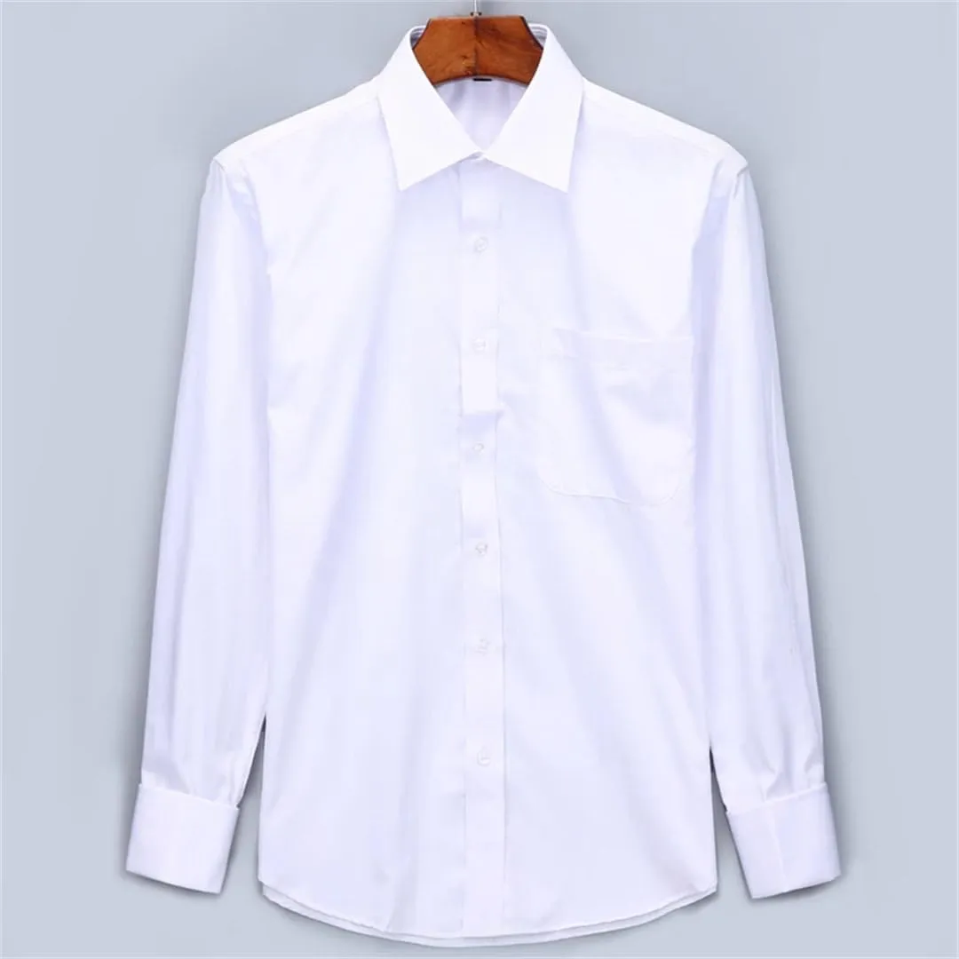 Men's French Cufflinks Business Dress Shirts Long Sleeves