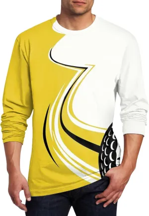 Mens Graphic T-Shirts Fall Casual Crew Neck Shirt Long Sleeve Designer Vintage Clothing