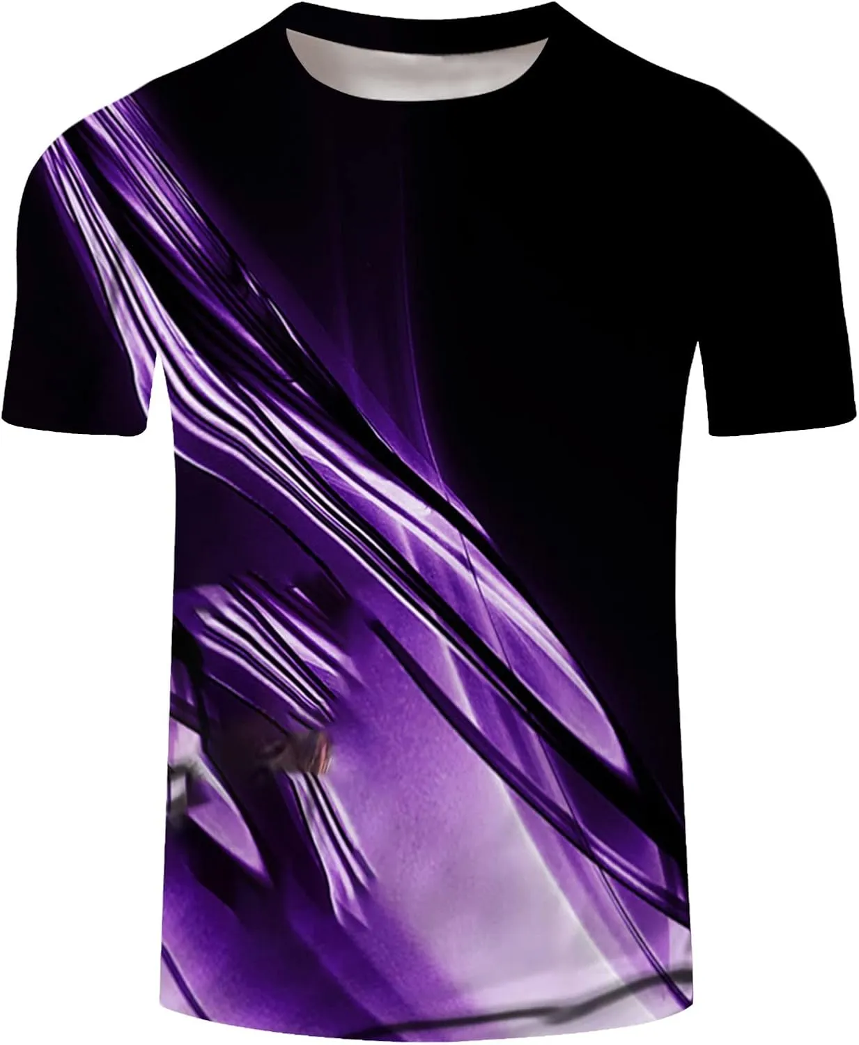 Mens Graphic T-Shirts Funny Digital Print Short Sleeve Shirts Slim Fit Graphic Summer Y2K Shirt Crewneck Western Tops