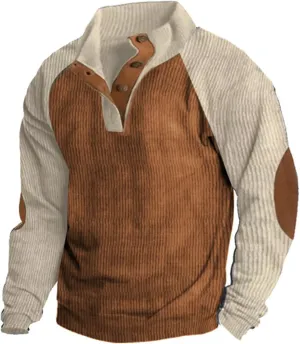Men's Jumpers 1/4 Button Down Winter Warm Knit Polo Neck Pullover Tops Long Sleeve Soft Cozy Solid Knitwear Sweaters