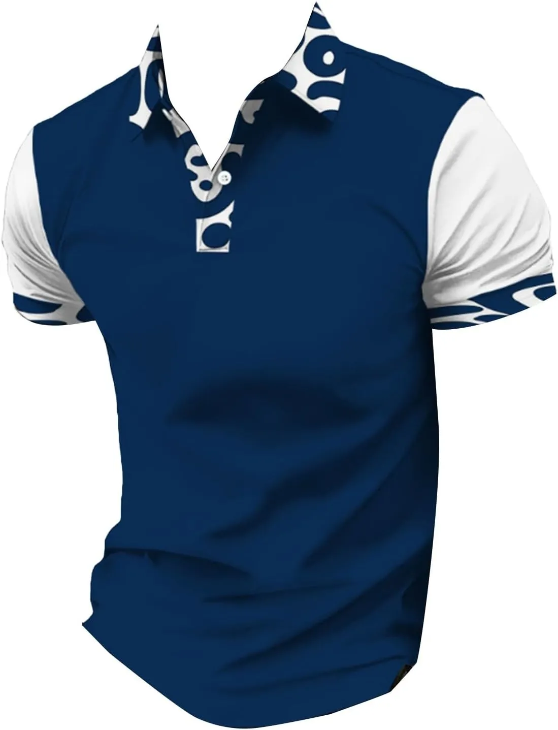 Men's Knit Polo Shirts Collar Solid Color Button Short Sleeve Top Fashion Leisure Outdoor Shirt Mens Black Tshirt