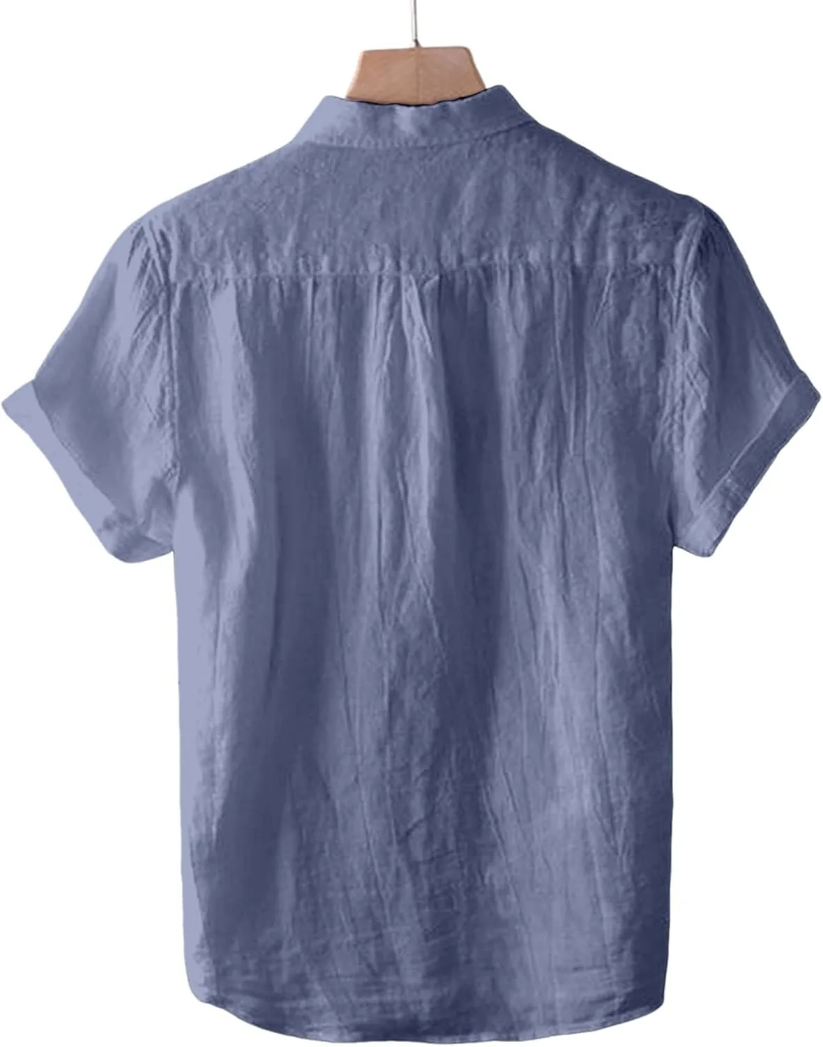 Men's Linen Shirts Short Sleeve Casual Shirts for Men Button Down Quick Dry Lightweight Vintage Summer Beach Tee