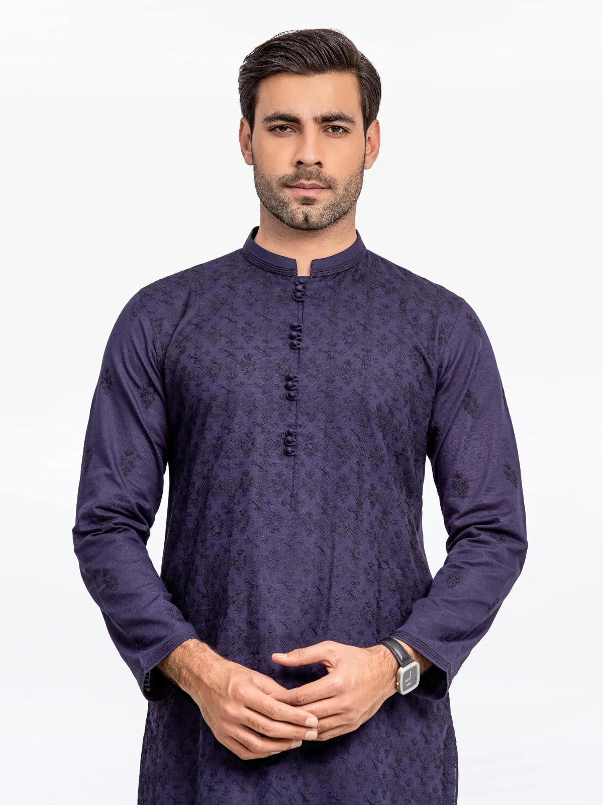 Men's Navy Kurta Pajama - EMTSC23-092