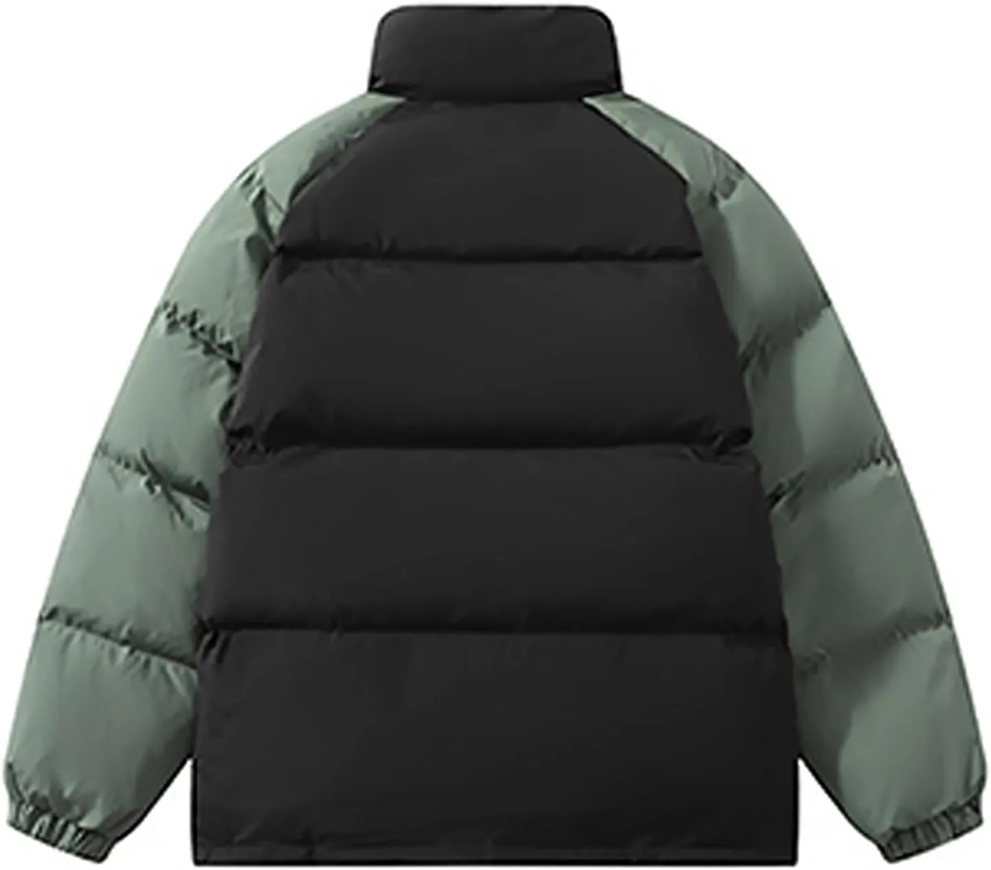 Men's Oversized Puffer Jacket Winter Warm Down Jacket Trendy Color Block Down Jacket Parka Puffy Jacket Outerwear