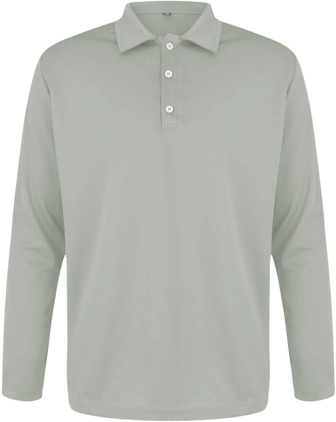 Men's Pique Polo Shirts Casual Work T-Shirts Quick Dry Long Sleeve Golf Shirt Pique Jersey Baseball Collared Tee Tops