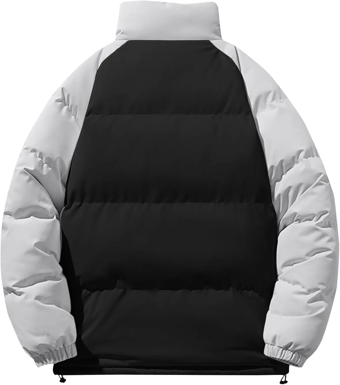 Men's Puffer Down Jacket 2024 Trendy Lightweight Puffy Jacket Full Zipper Warm Winter Down Coat Outwear with Pockets