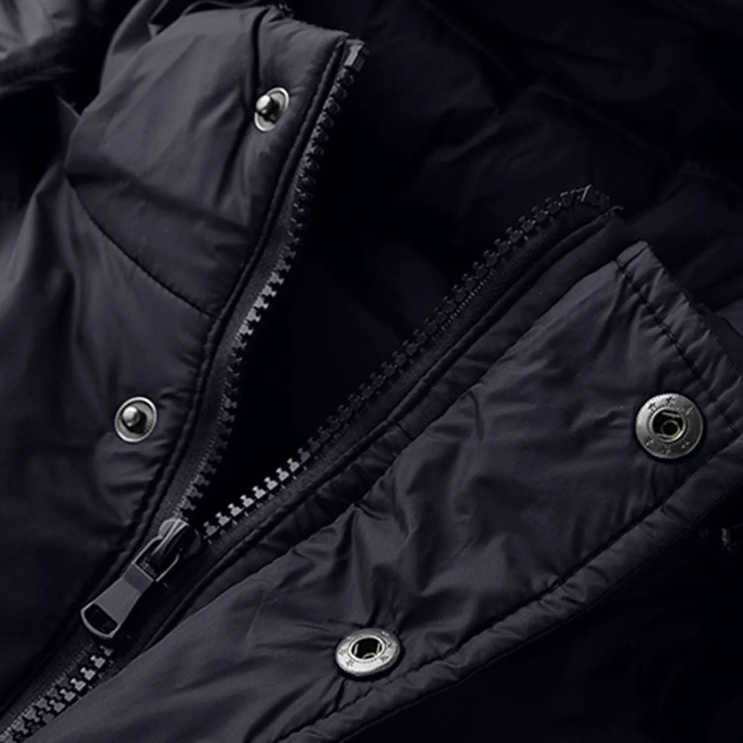 Mens Puffer Jacket with Hood Winter Thermal Puffy Jacket Lightweight Windproof Water Resistant Down Coat Outerwear