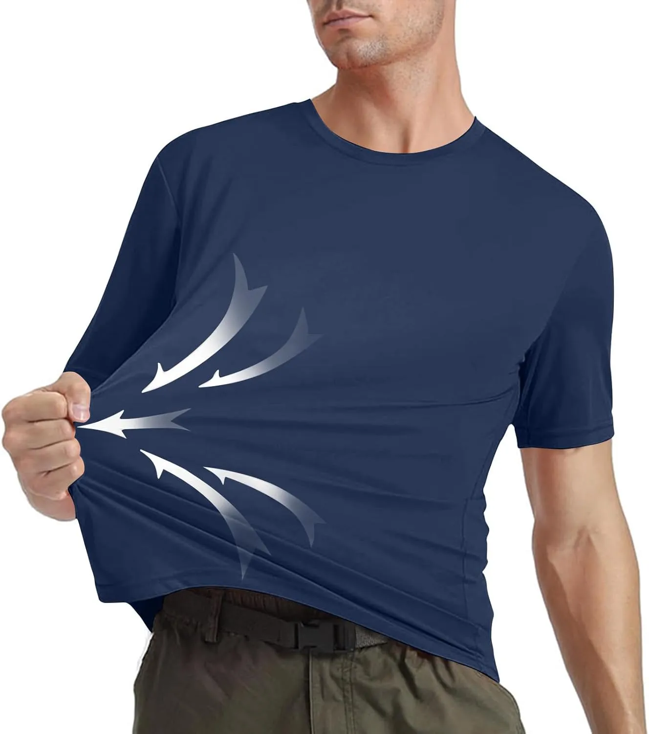 Men's Quick Dry T-Shirt Short Sleeve Moisture Wicking Athletic Running Gym Workout Performance Tee Tops