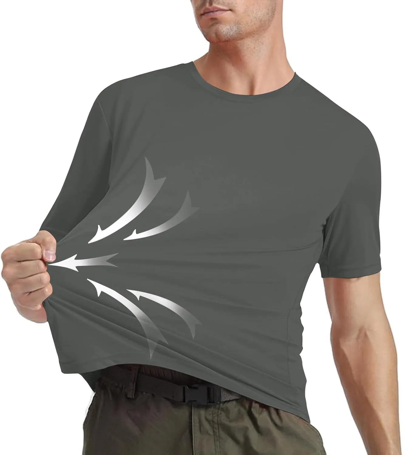 Men's Quick Dry T-Shirt Short Sleeve Moisture Wicking Athletic Running Gym Workout Performance Tee Tops