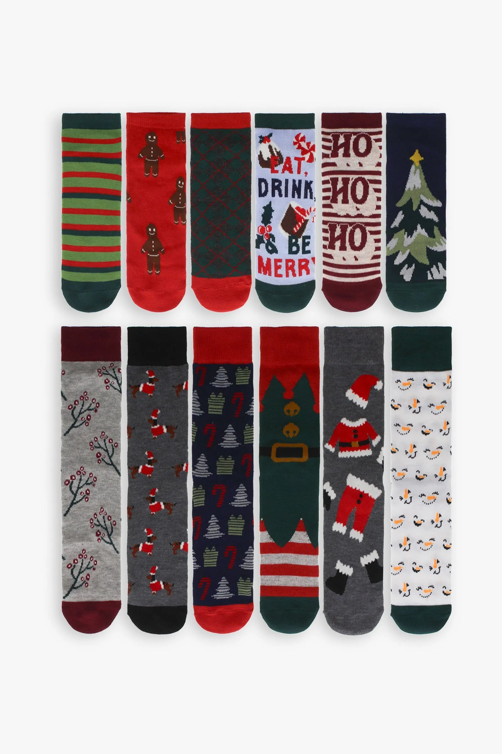 Men's "12 Days of Socks" Advent Calendar Gift Box