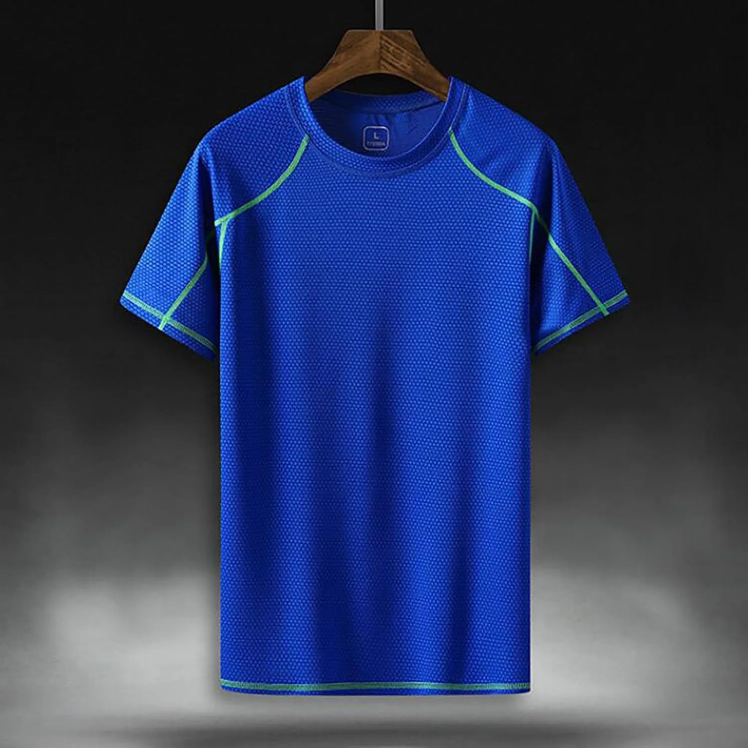 Men's Running Workout Shirts Short Sleeve Quick Dry Athletic T-Shirts Gym Sport Fitness Training Sweat Shirt Moisture
