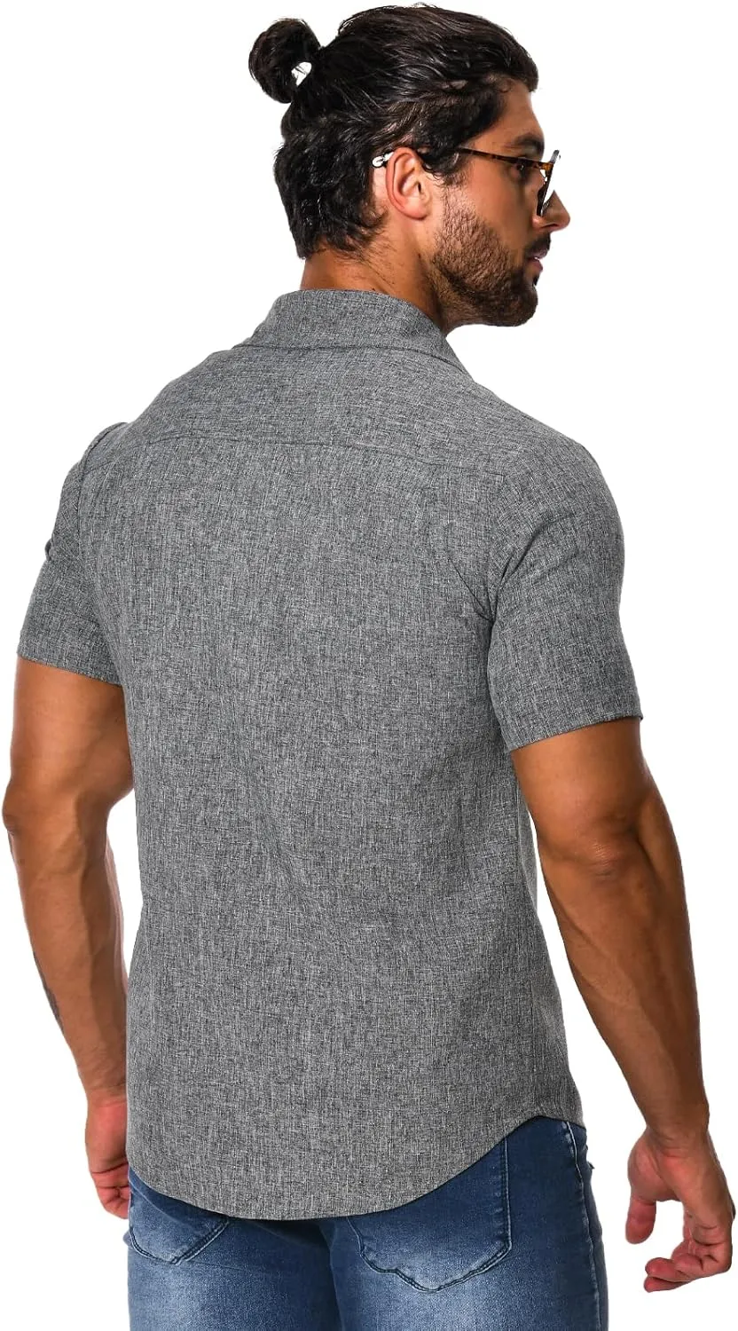 Mens Shirts Summer T Shirt Short Sleeve Button Down Dress Shirts Casual Tshirt Stylish Fashion Clothes
