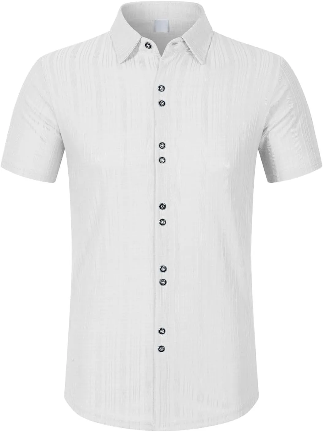 Men's Short Sleeve Button Down Shirt Summer Casual Lightweight Hipster Beach Wedding Shirts Stylish Hawaiian Tops
