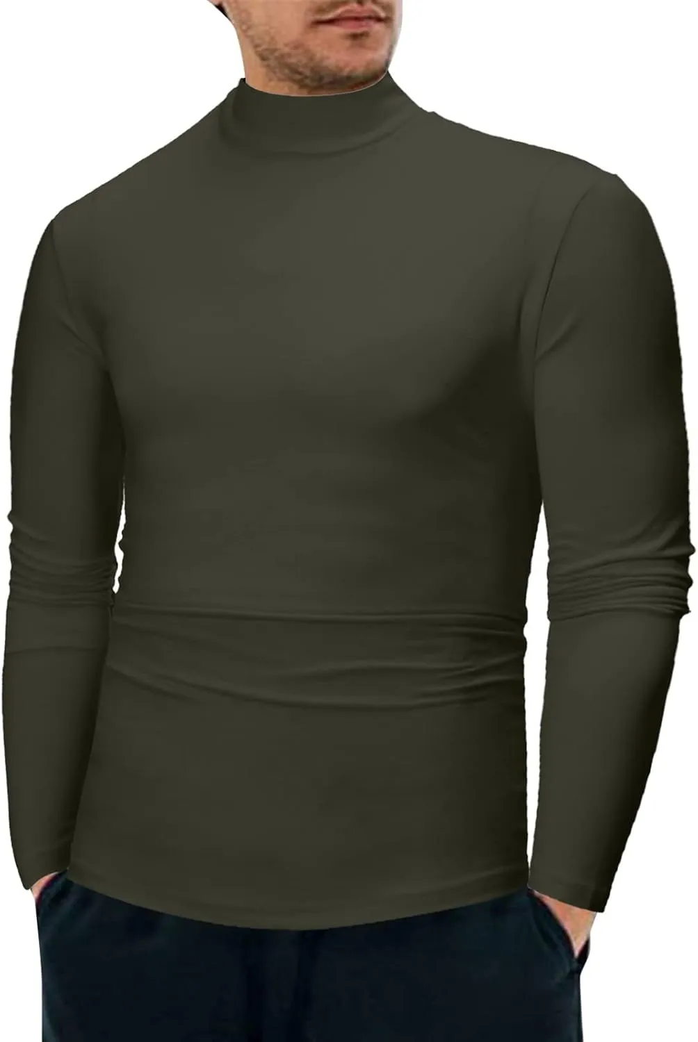 Men's Summer Shirts Long Sleeve High Collar Sexy Comfortable Leisure Style Sport Pants Comfy Fashion Trendy Tee