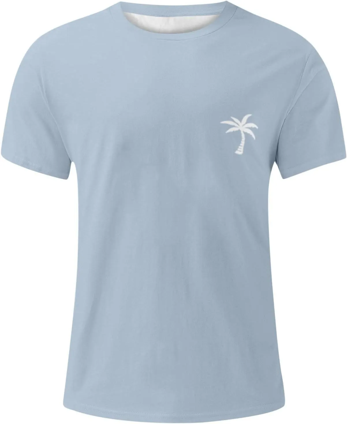 Men's Summer Short Sleeve Palm Tree Print T-Shirts Lightweight Quick Dry Casual Loose Fit Graphic Tee Shirts 2025