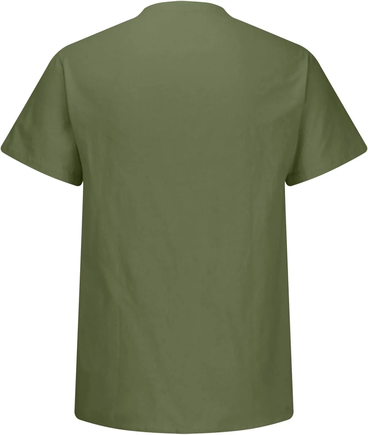 Men's T-Shirts Cotton Linen Short Sleeve Button Down Shirt Summer Loose Fit Solid Business Casual Shirts Beach Shirt