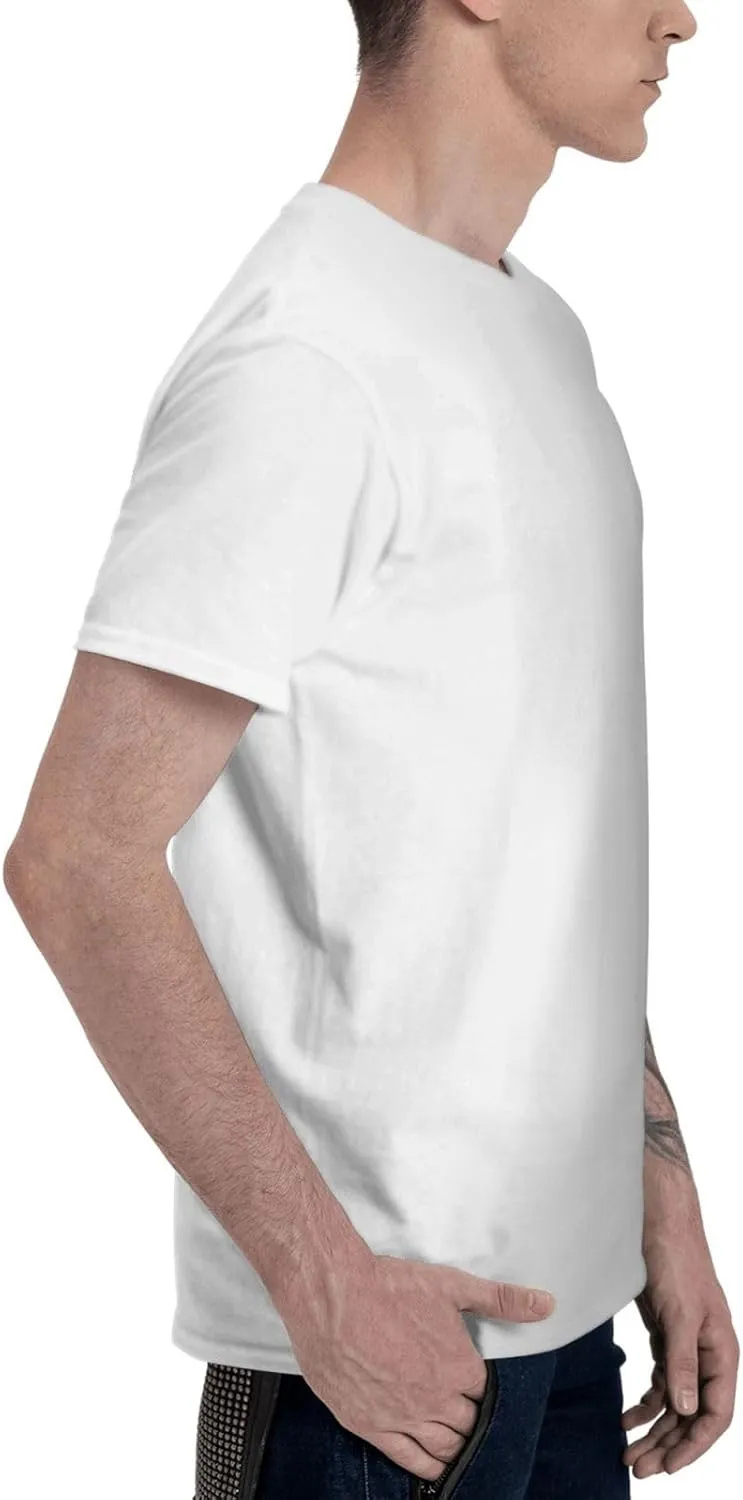 Men's T Shirts Fashion Short Sleeve Sports Gym Workout Crewneck Black T Shirt