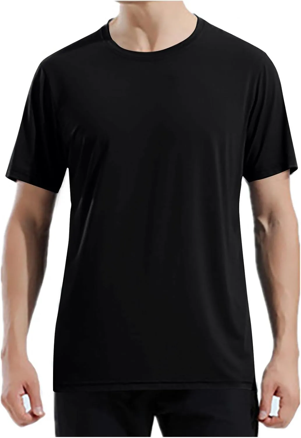 Men's T-Shirts Quick Dry T Shirt Crewneck Short Sleeve 2024 Men Running Workout Tee Tops Moisture Wicking Oversized Outfits