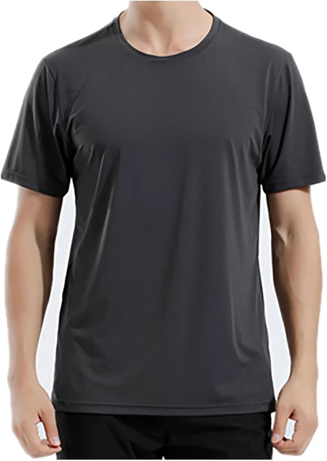 Men's T-Shirts Quick Dry T Shirt Crewneck Short Sleeve 2024 Men Running Workout Tee Tops Moisture Wicking Oversized Outfits