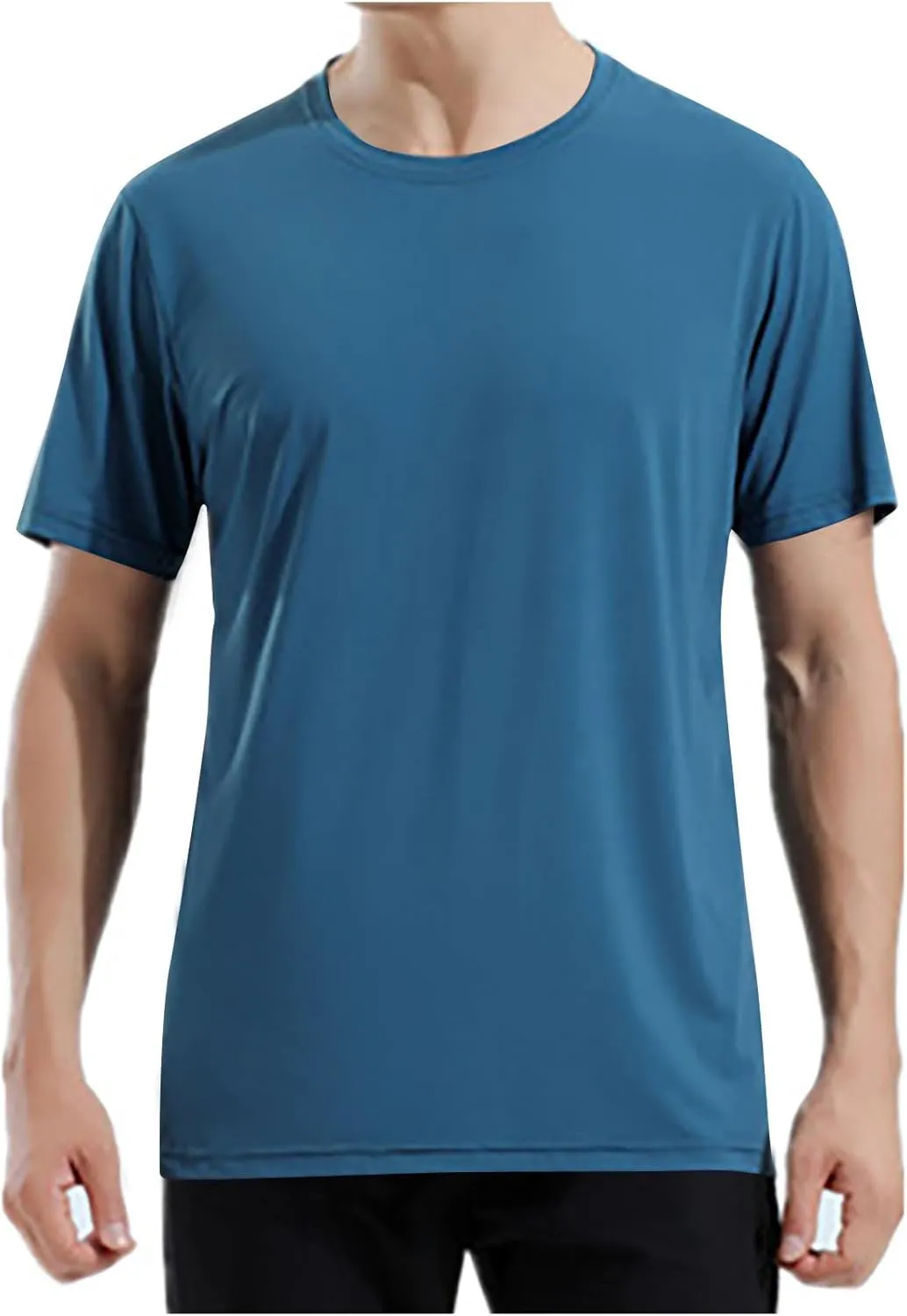 Men's T-Shirts Quick Dry T Shirt Crewneck Short Sleeve 2024 Men Running Workout Tee Tops Moisture Wicking Oversized Outfits